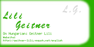 lili geitner business card